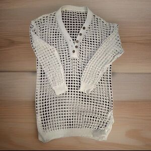 Cupshe White Knit Swim Coverup